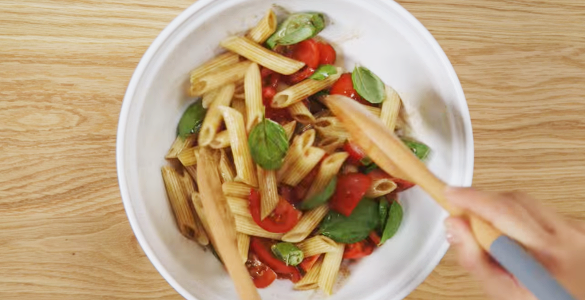 Pasta salad in a bowl
