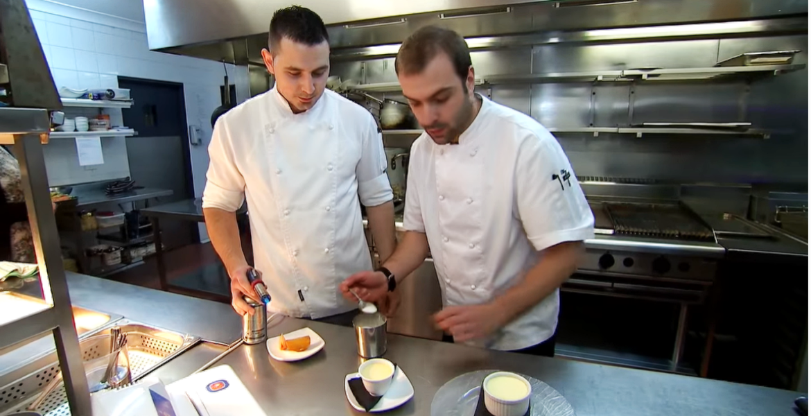 Chefs prepare desserts at Angelo's on the Bay