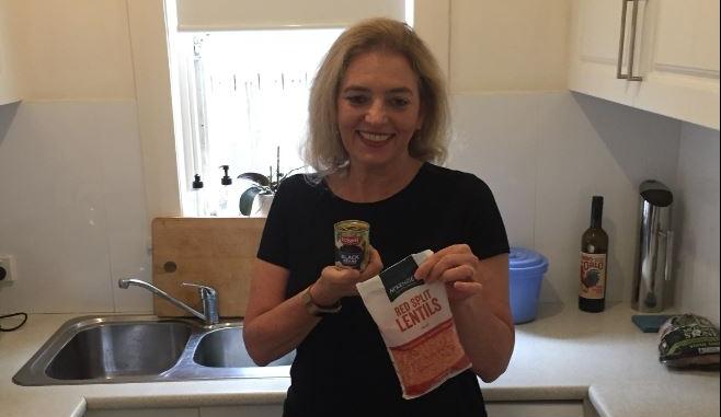 Image of Amanda in her kitchen