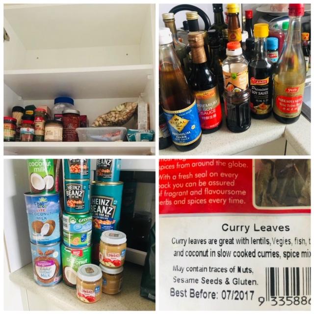 Collection of pantry items